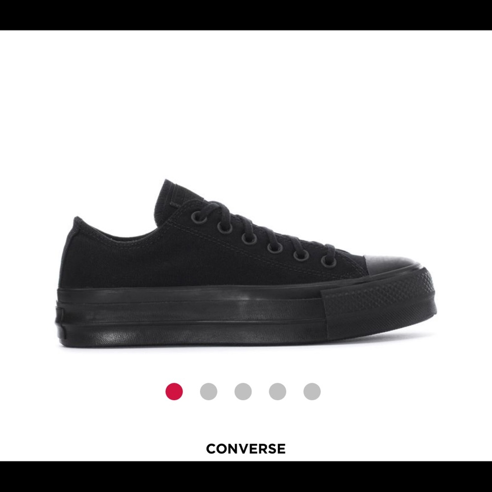 All black platform Converse
